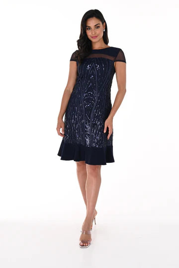 Frank Lyman - Sequin Dress - 248357 - Navy