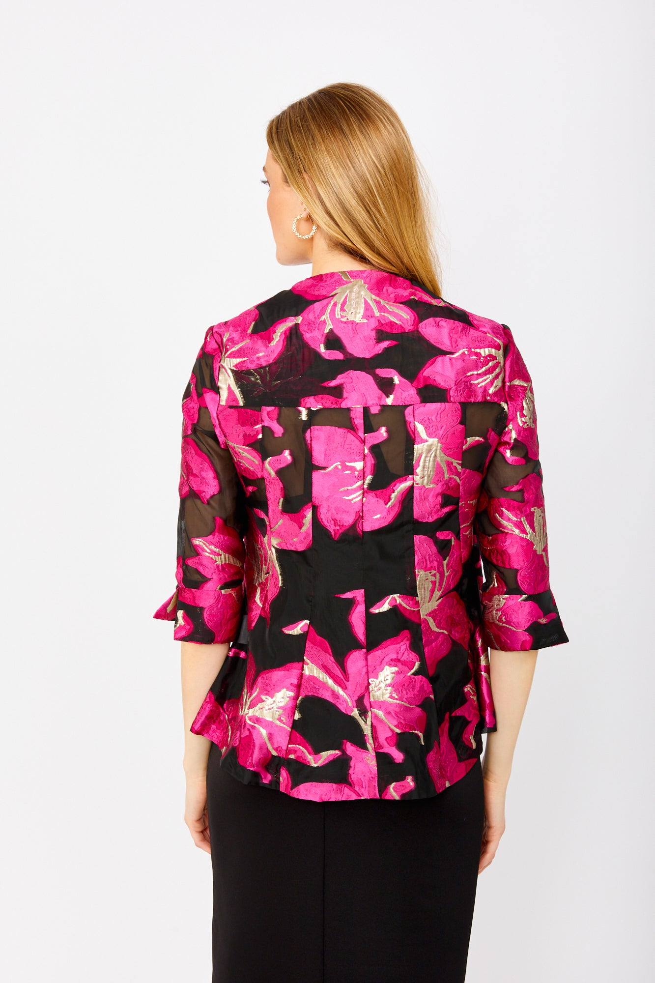 Frank Lyman - Floral Mandarin Collar Jacket - 249247