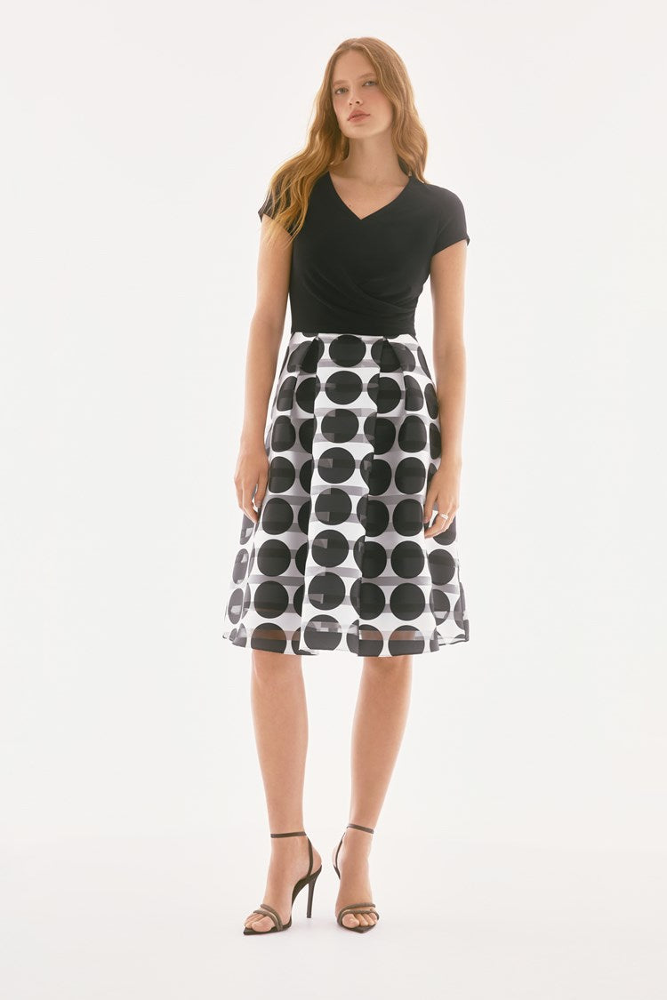 Joseph Ribkoff - Novelty Dot Full Skirt Dress - 251754