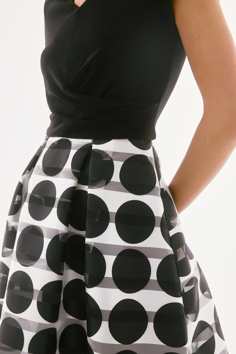 Joseph Ribkoff - Novelty Dot Full Skirt Dress - 251754