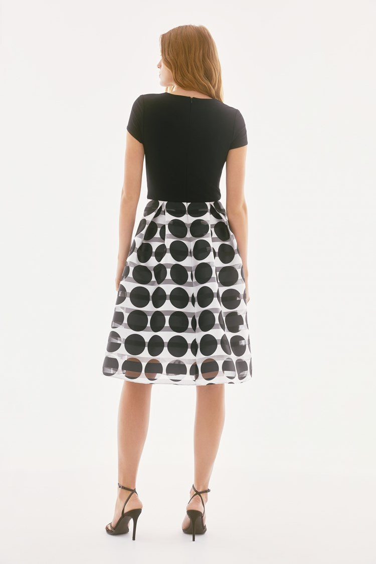 Joseph Ribkoff - Novelty Dot Full Skirt Dress - 251754