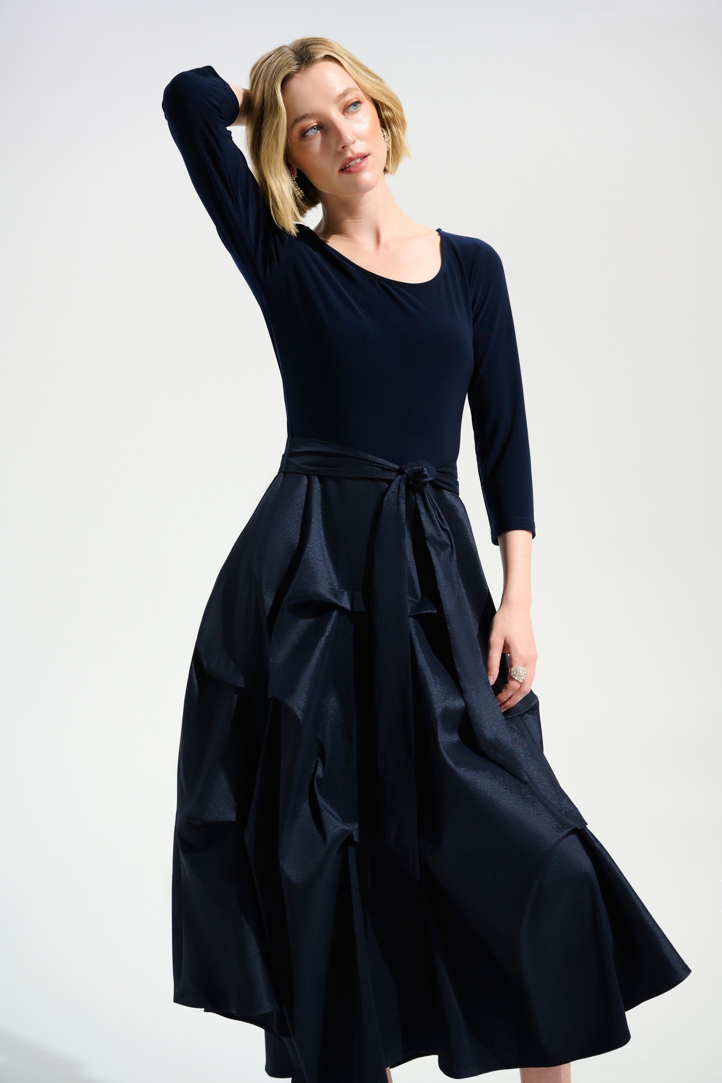 Taffeta Fit And Flare Dress