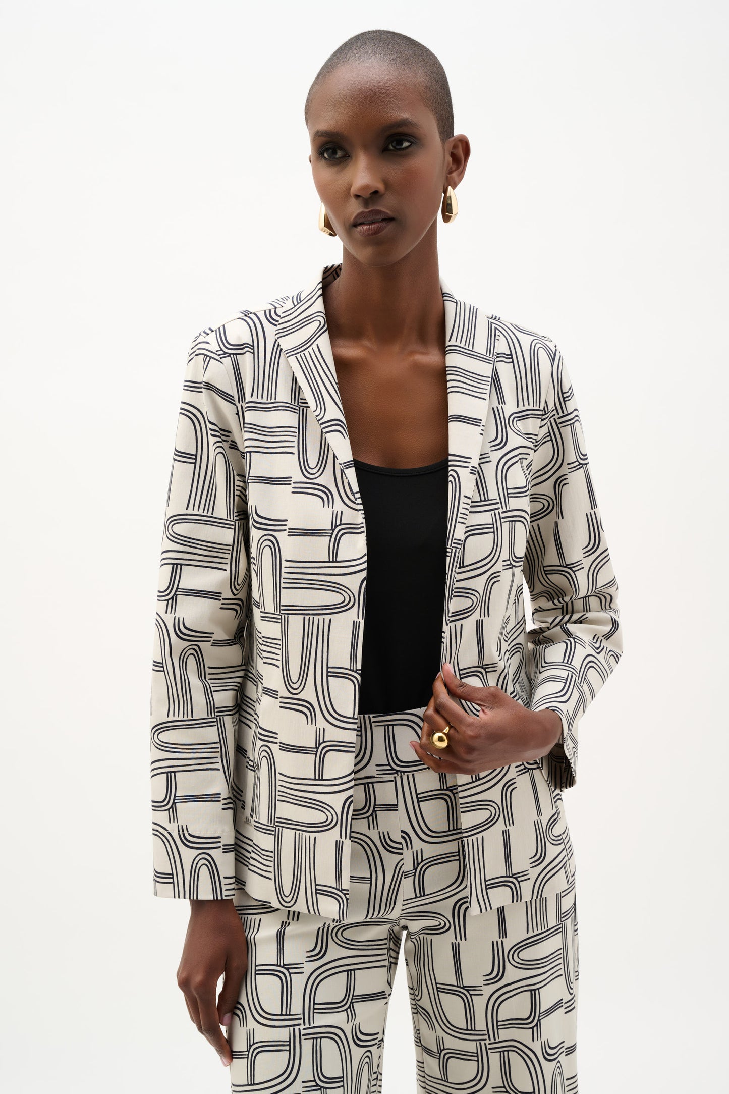 Geometric Print Trouser Suit
