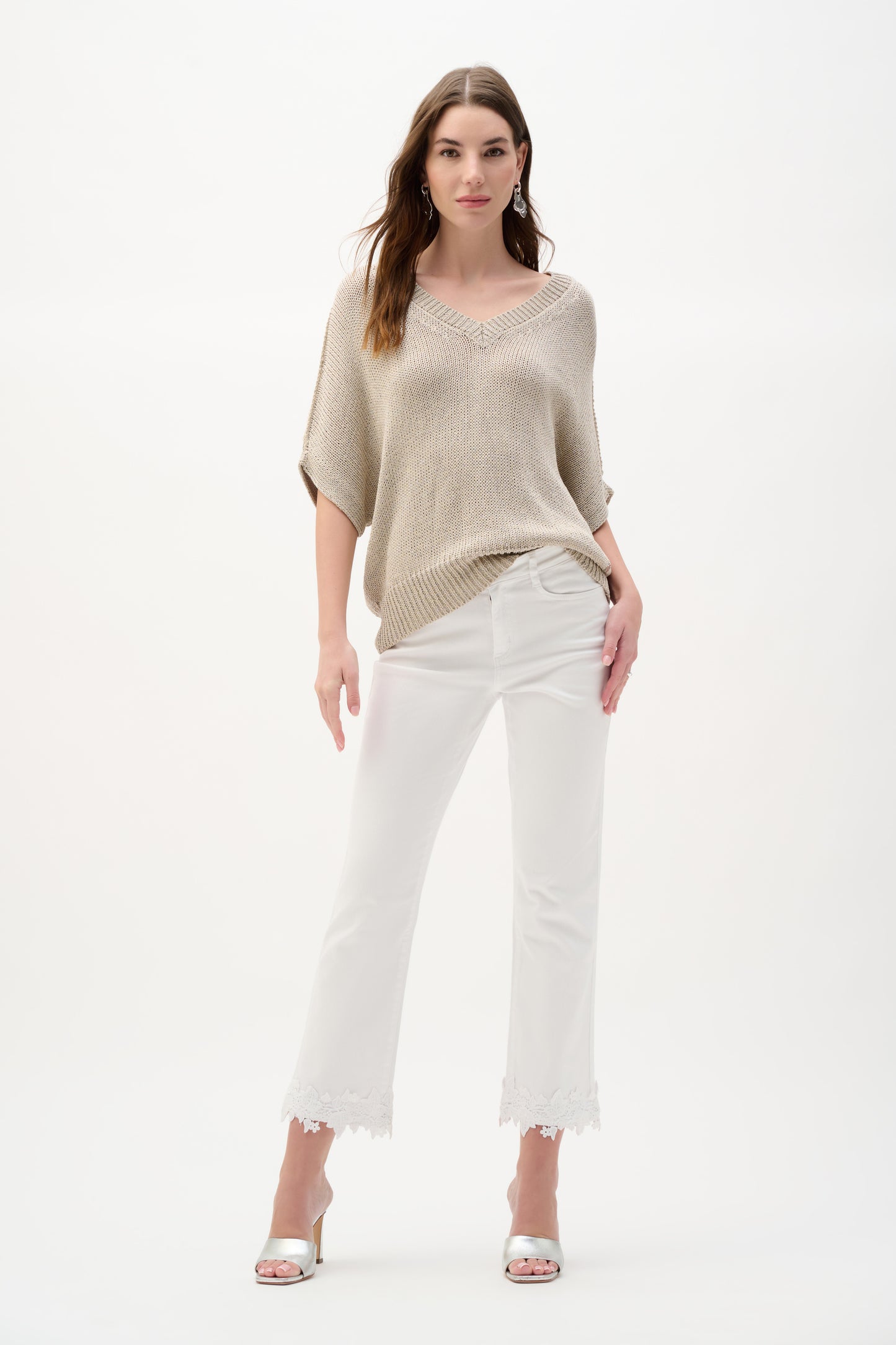 Lurex Sweater Knit Relaxed Top