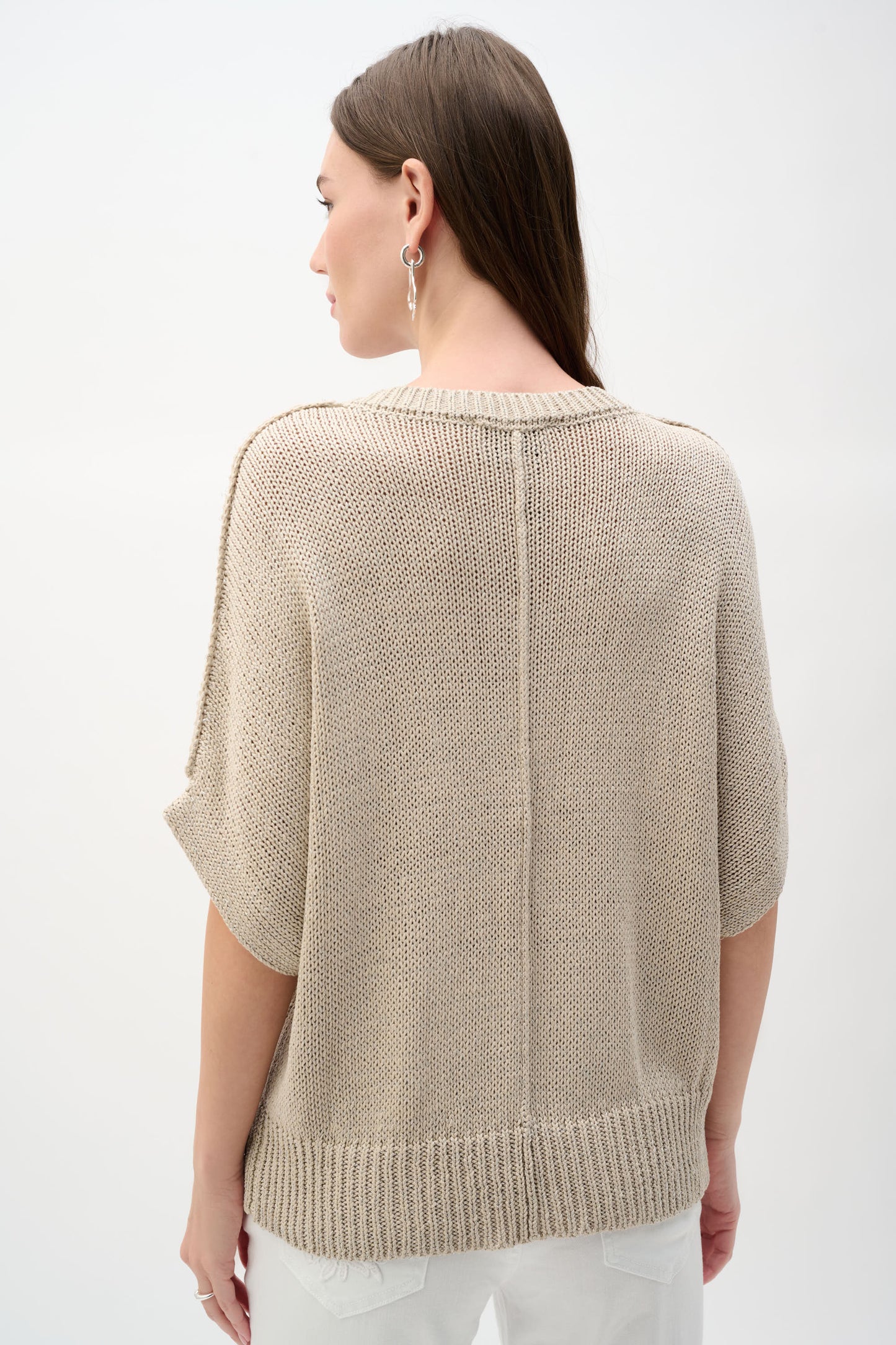 Lurex Sweater Knit Relaxed Top