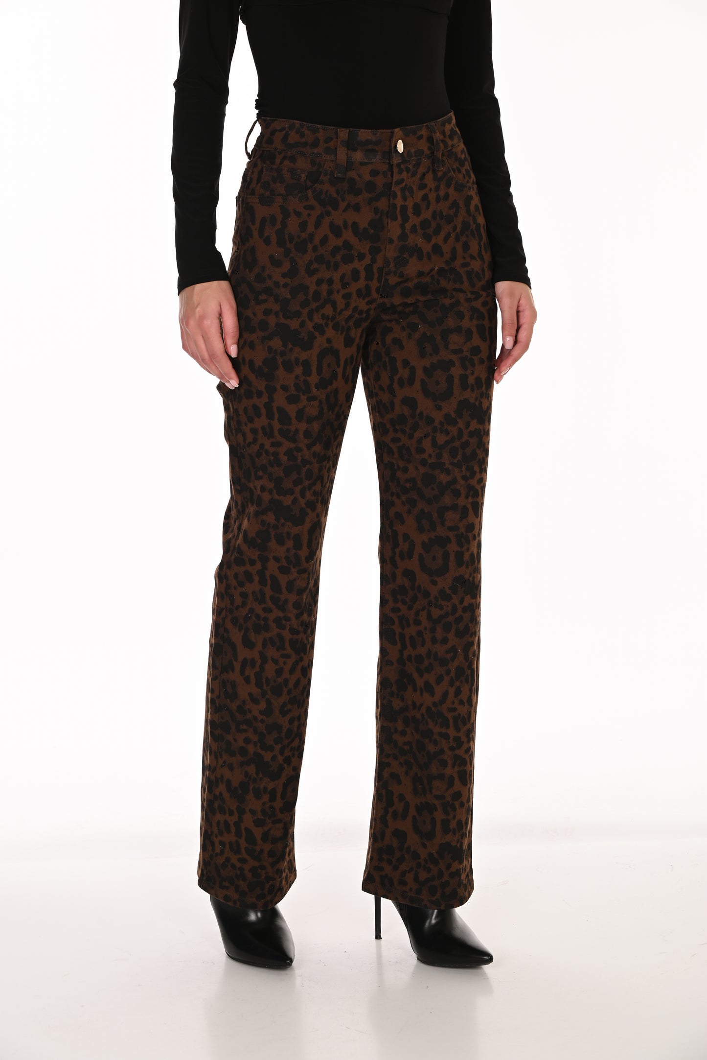 Leopard Denim Pant
