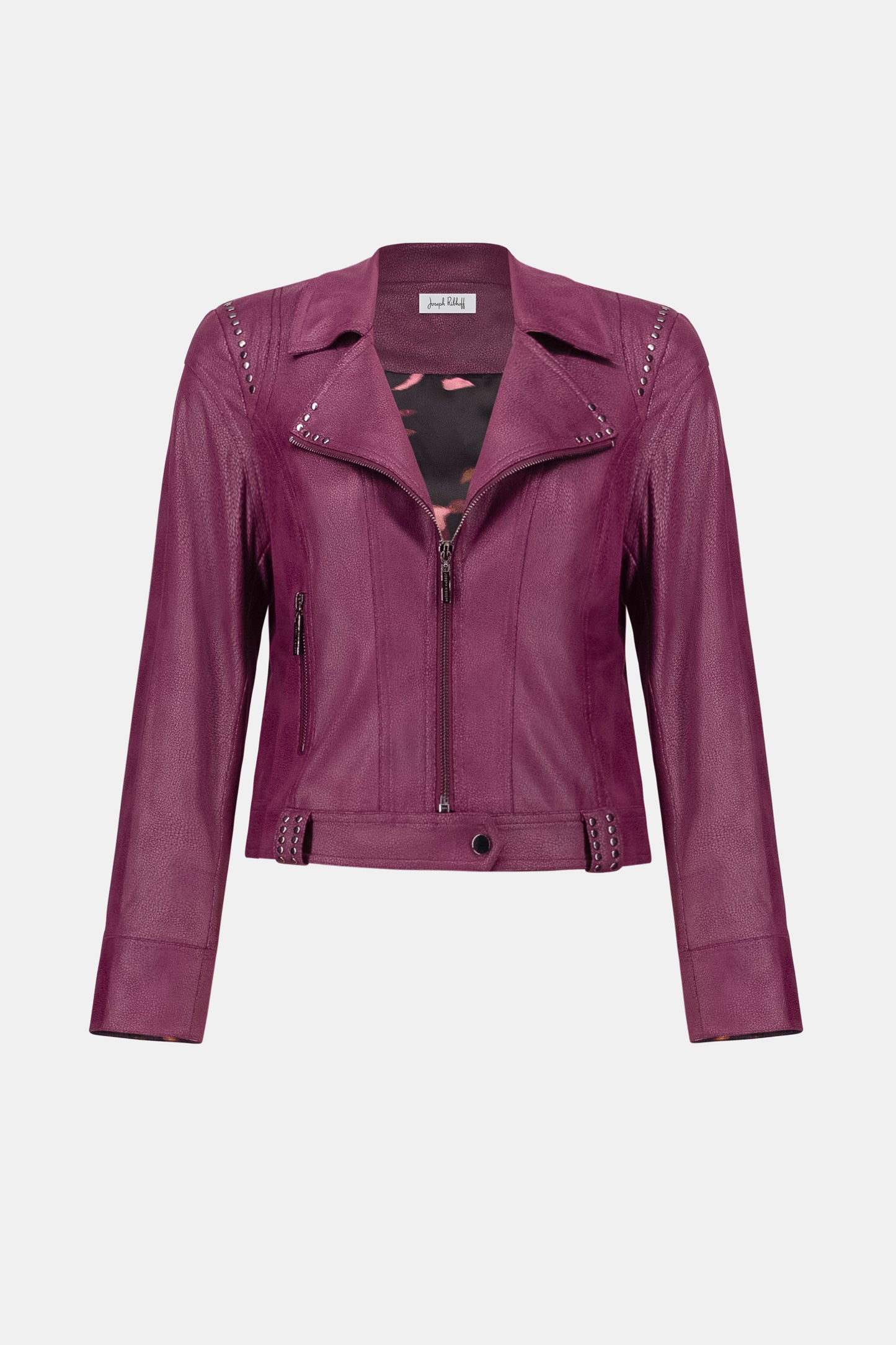 Faux Suede Fitted Jacket in Elderberry