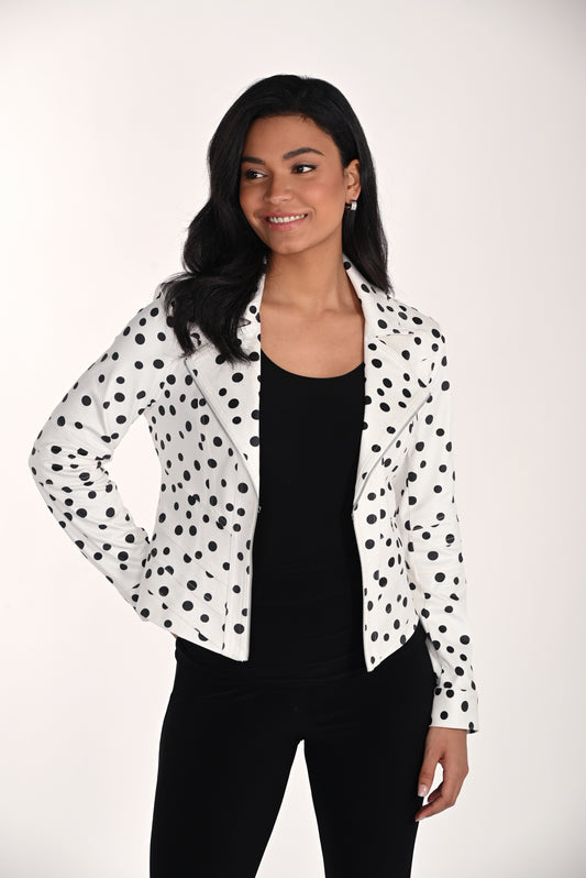 Polka Dot Leatherette Jacket