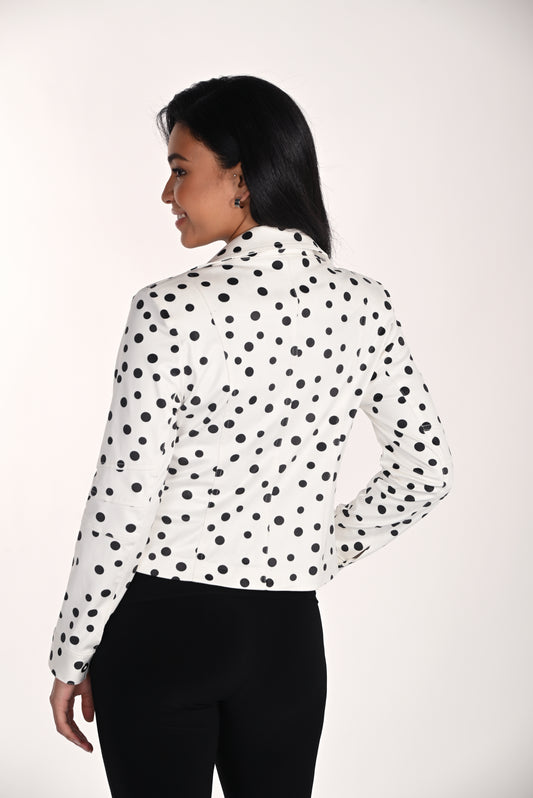 Polka Dot Leatherette Jacket