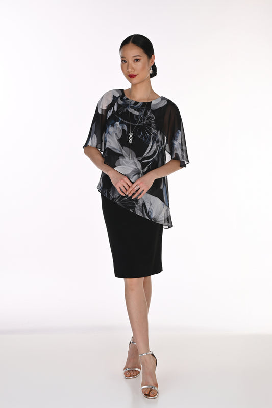Overlay Dress Black/Grey