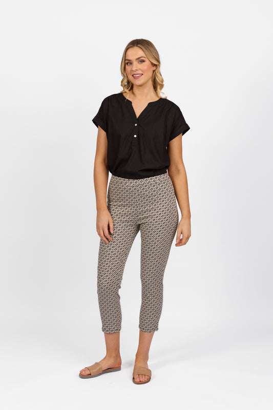 Vassalli - 7/8 Skinny Leg Cotton Pull-on Pant - 271LW - Sahara - 40% Off