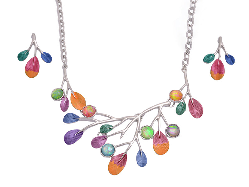 Colourful Branches Necklace Set - NC3756