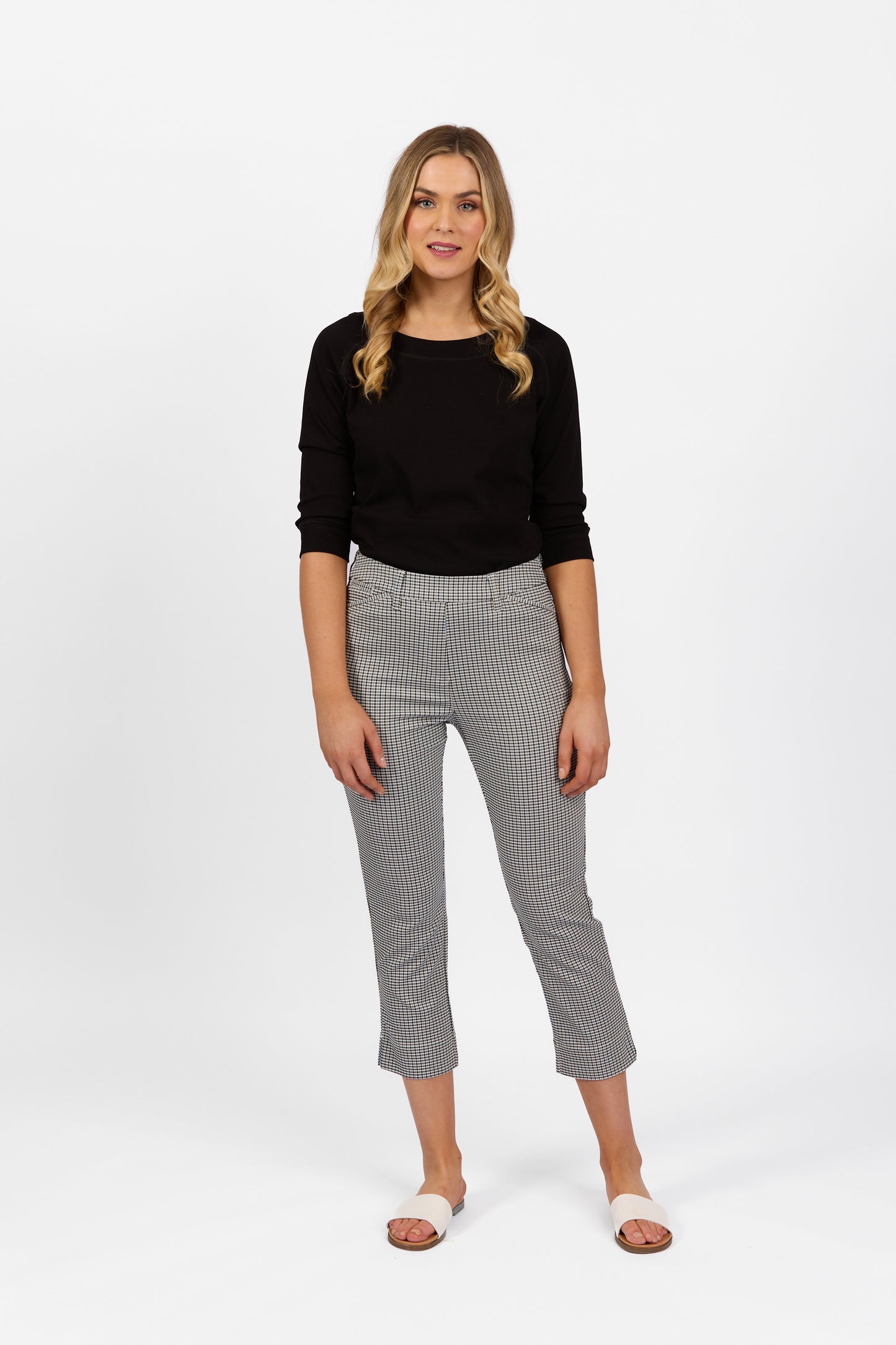 Vassalli 297 - 7/8 Check Pull-on Pant - 50% Off