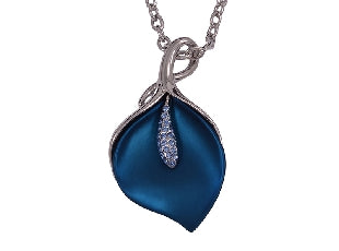 Navy Lily Pendant - NC1578