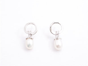 Pearl Circle Studs - MSE1035