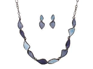 Blue Wave Necklace/Earring Set - NC3655