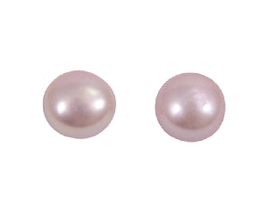 Purple/Beige Freshwater Pearl Studs - PL0046