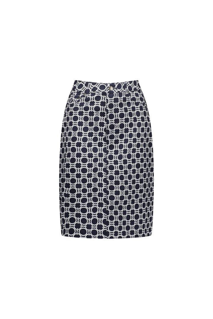 Vassalli - Printed Cotton Skirt - 372AV - Arlo - 40% Off