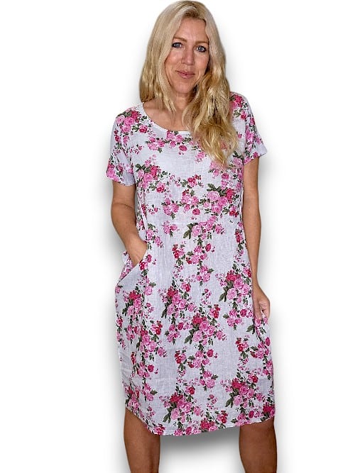 Helga May Jungle Dress - 382541 - White Far Away Rose