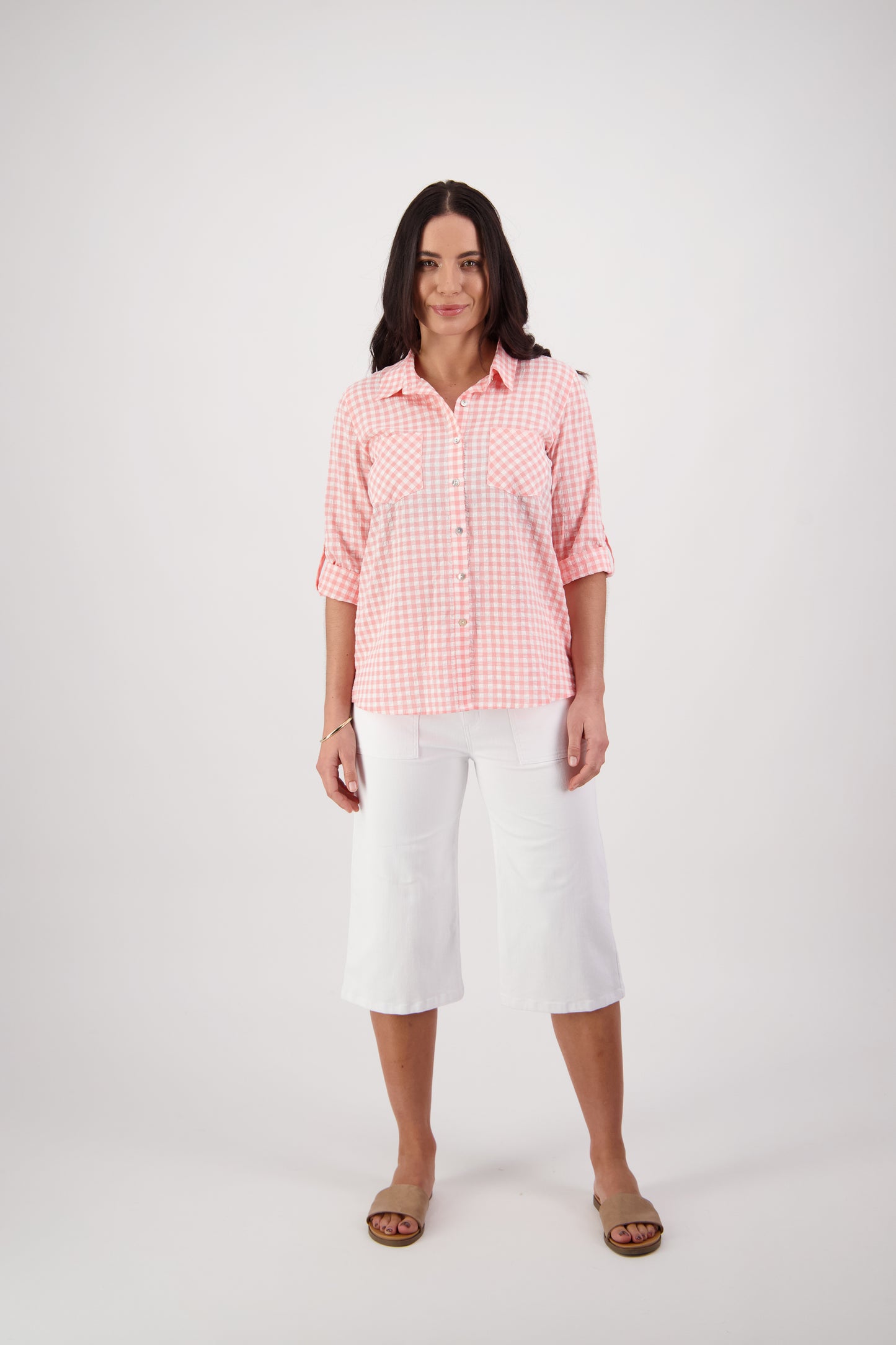 Vassalli - 4384 Cotton Check Shirt - 2 Colourways  - 50% Off