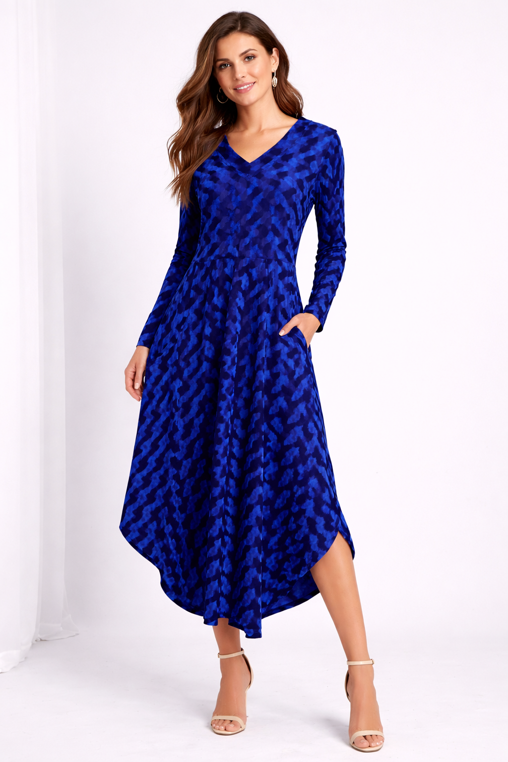 Velvet Carly Dress Cobalt