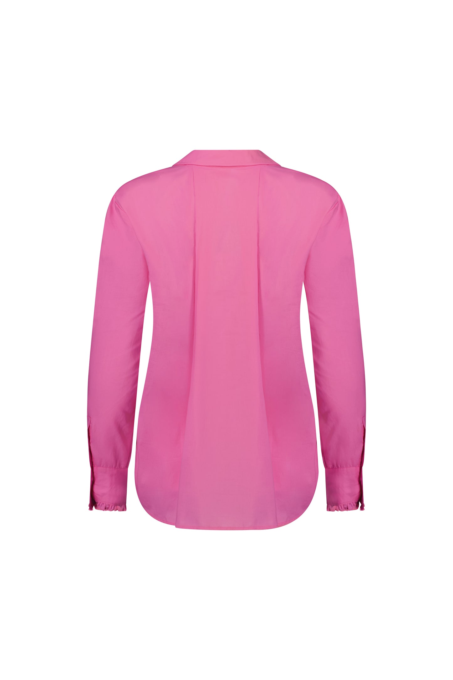 Vassalli - 4415 Cotton Shirt with Back Neck Pleat - Pink Lemonade - 70% Off