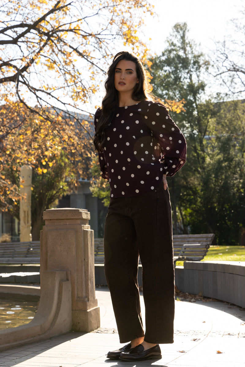 Brilliance Blouse in Affogato Spot