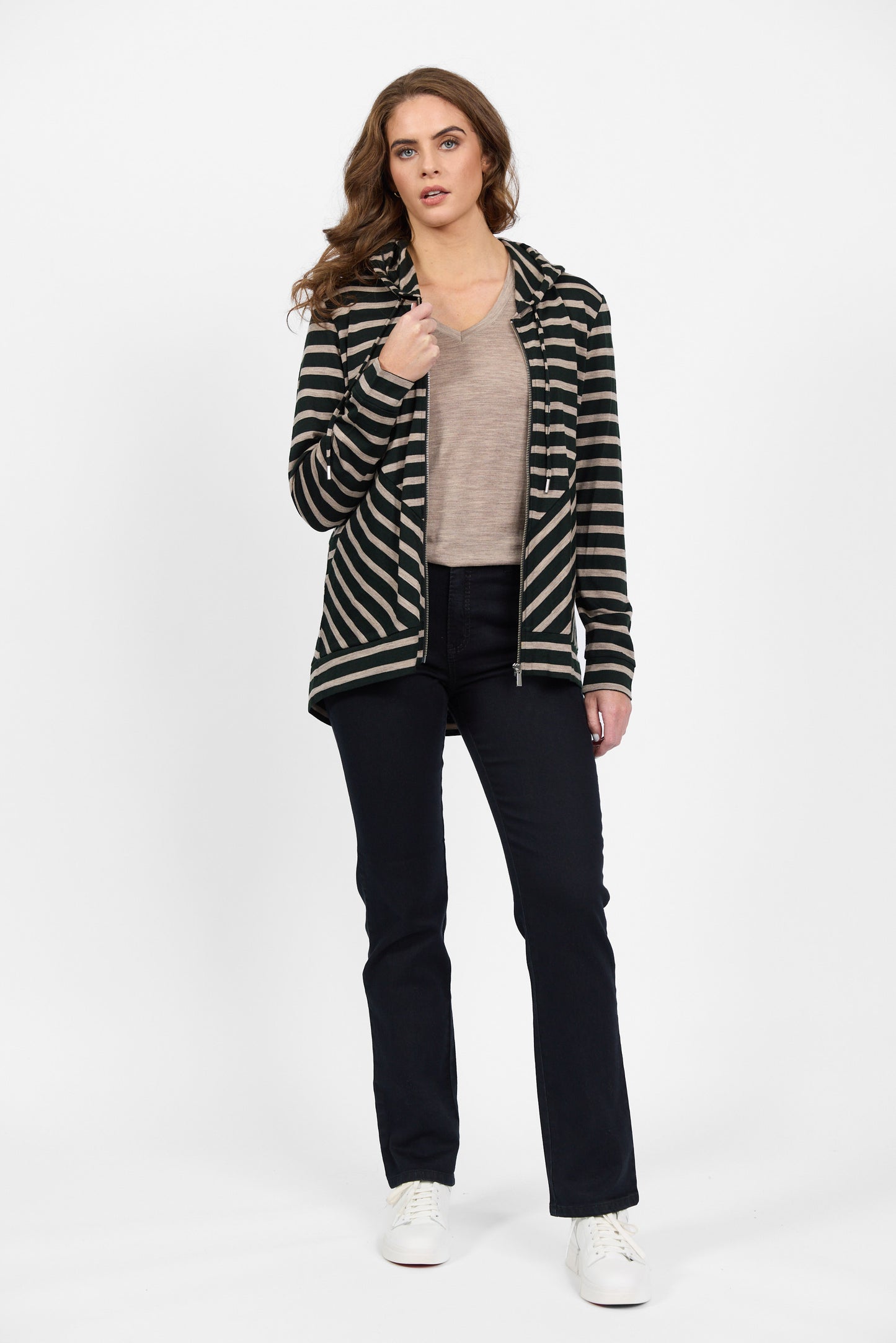 Merino Jacket - 4437A - Forest/Twig Stripe - Due Feb