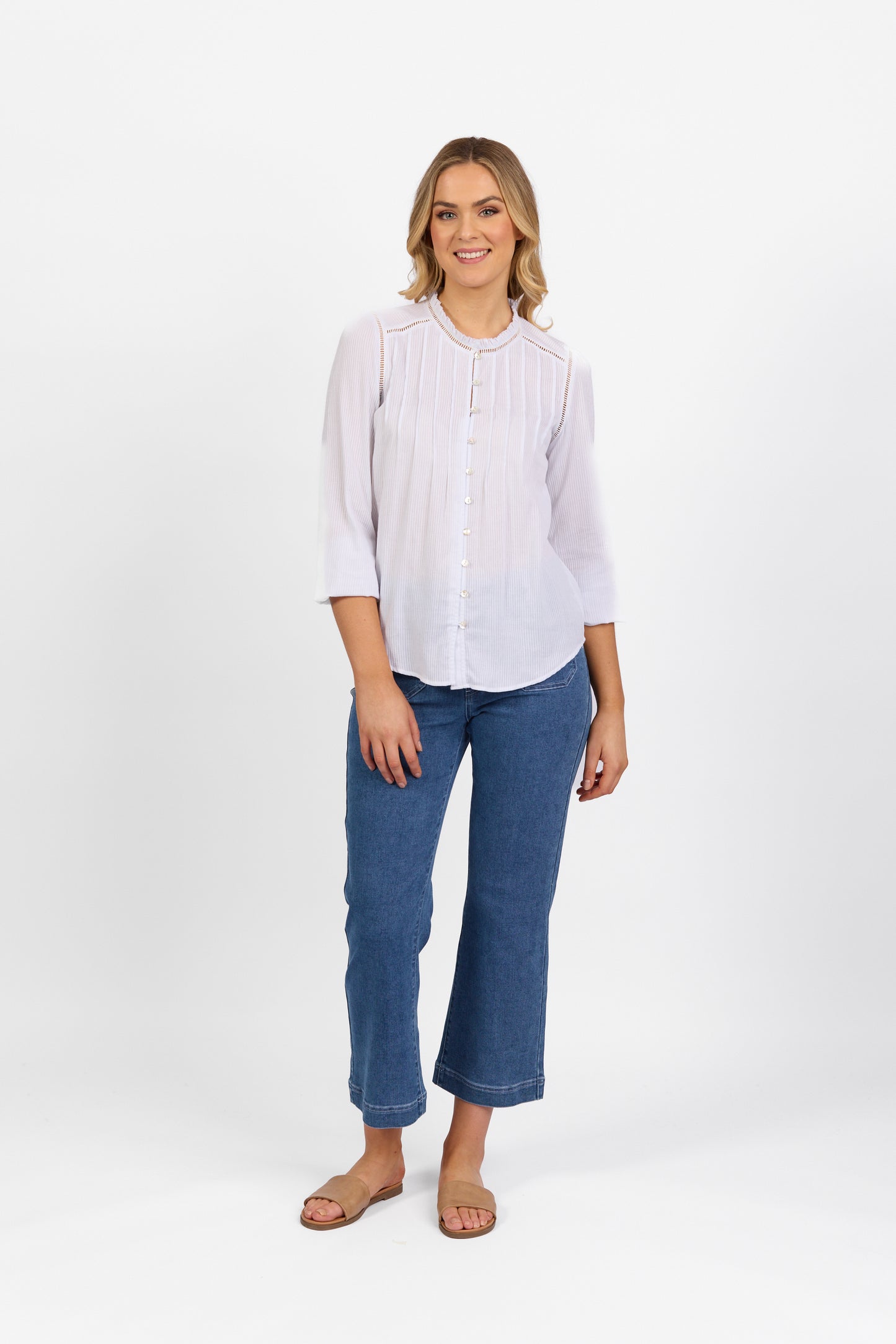 Vassalli 4453  Cotton Top - White - 30% Off