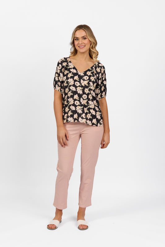 Vassalli - V-neck Top with Floaty Sleeve - 4454P - Thea Pattern - 40% Off