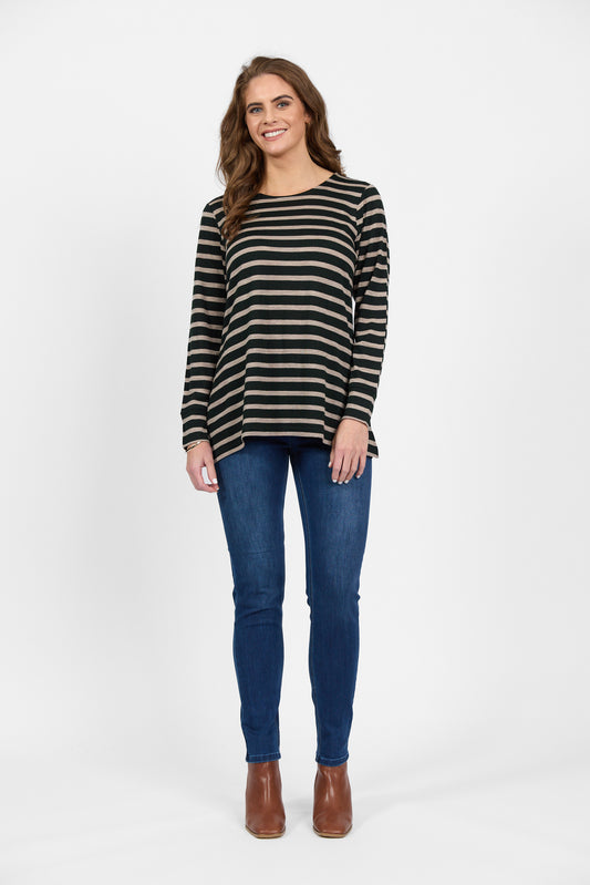 Merino Top - 4464 - Forest/Twig Stripe - Due Feb