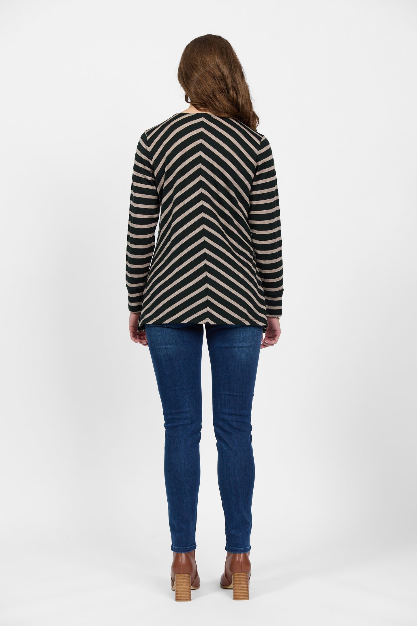 Merino Top - 4464 - Forest/Twig Stripe - Due Feb