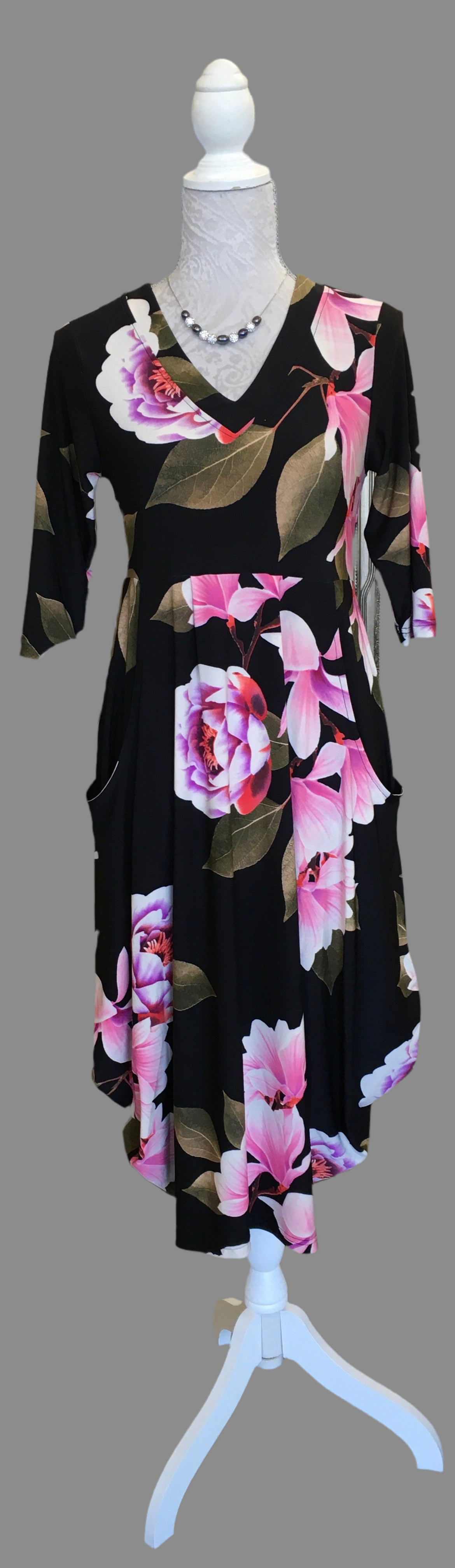 Bittermoon - Carly Dress - Peoni Floral Pattern 3/4 sleeve - More Sizes arriving soon