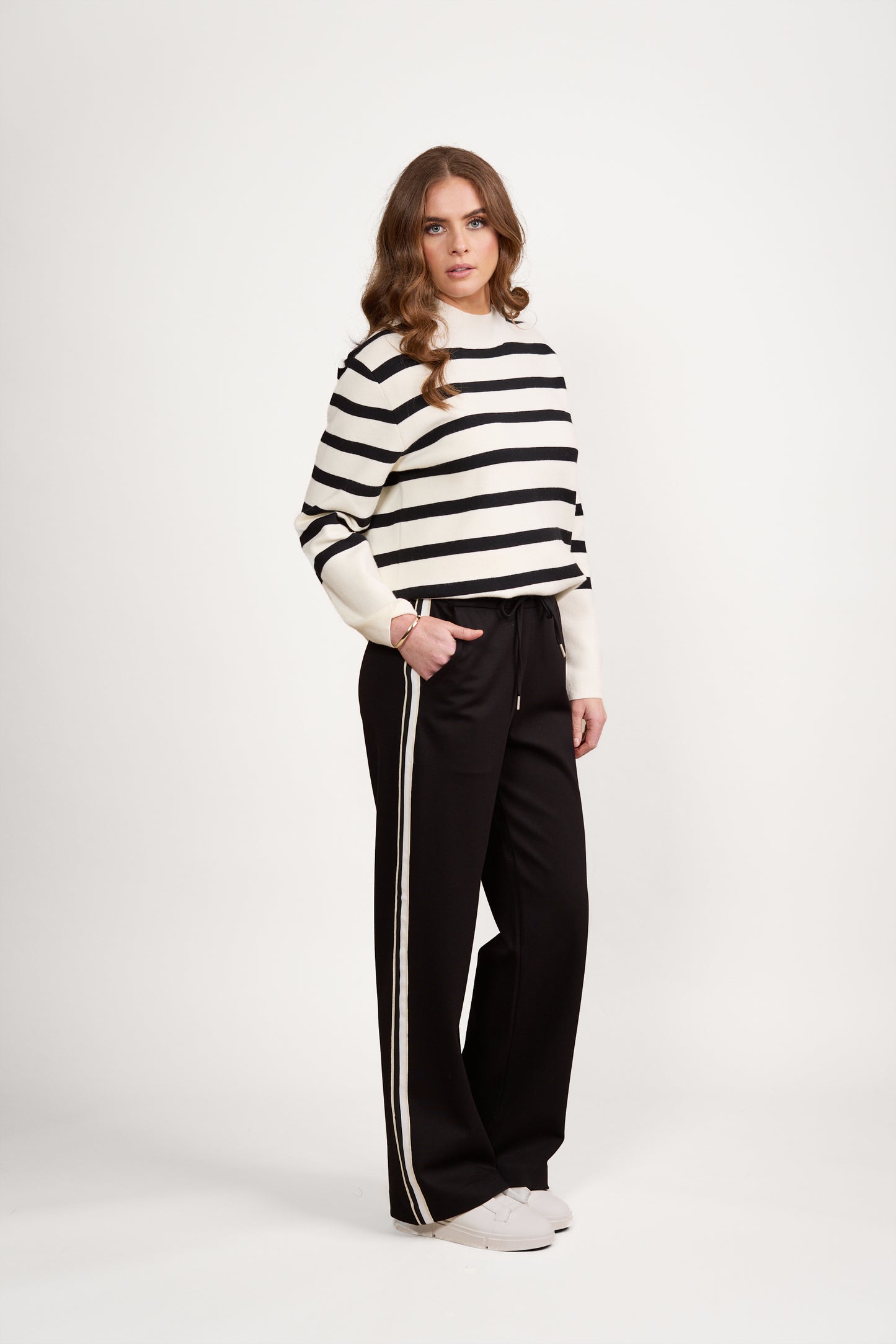 Wide Leg Pull On Pant- 5006 - Black