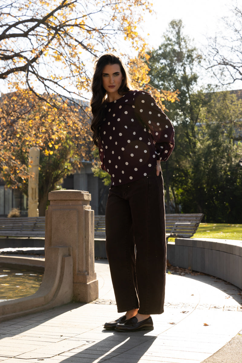 Brilliance Blouse in Affogato Spot