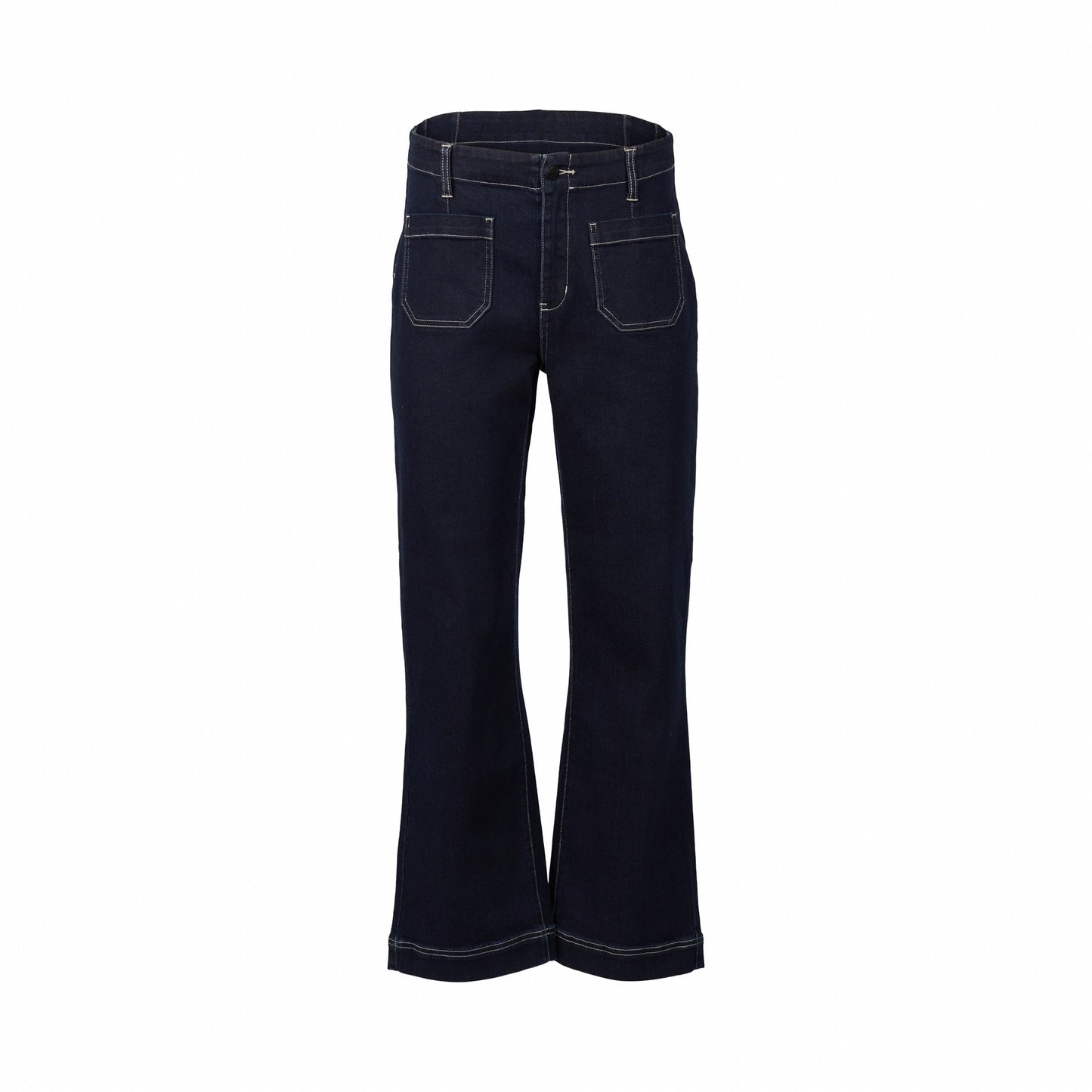 Wide Leg Ankle Grazer Jeans - 5995A - Ink Denim