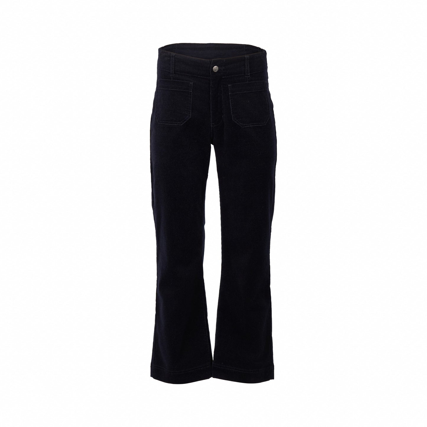 Wide Leg Ankle Grazer Pants - 5995AM - Midnight