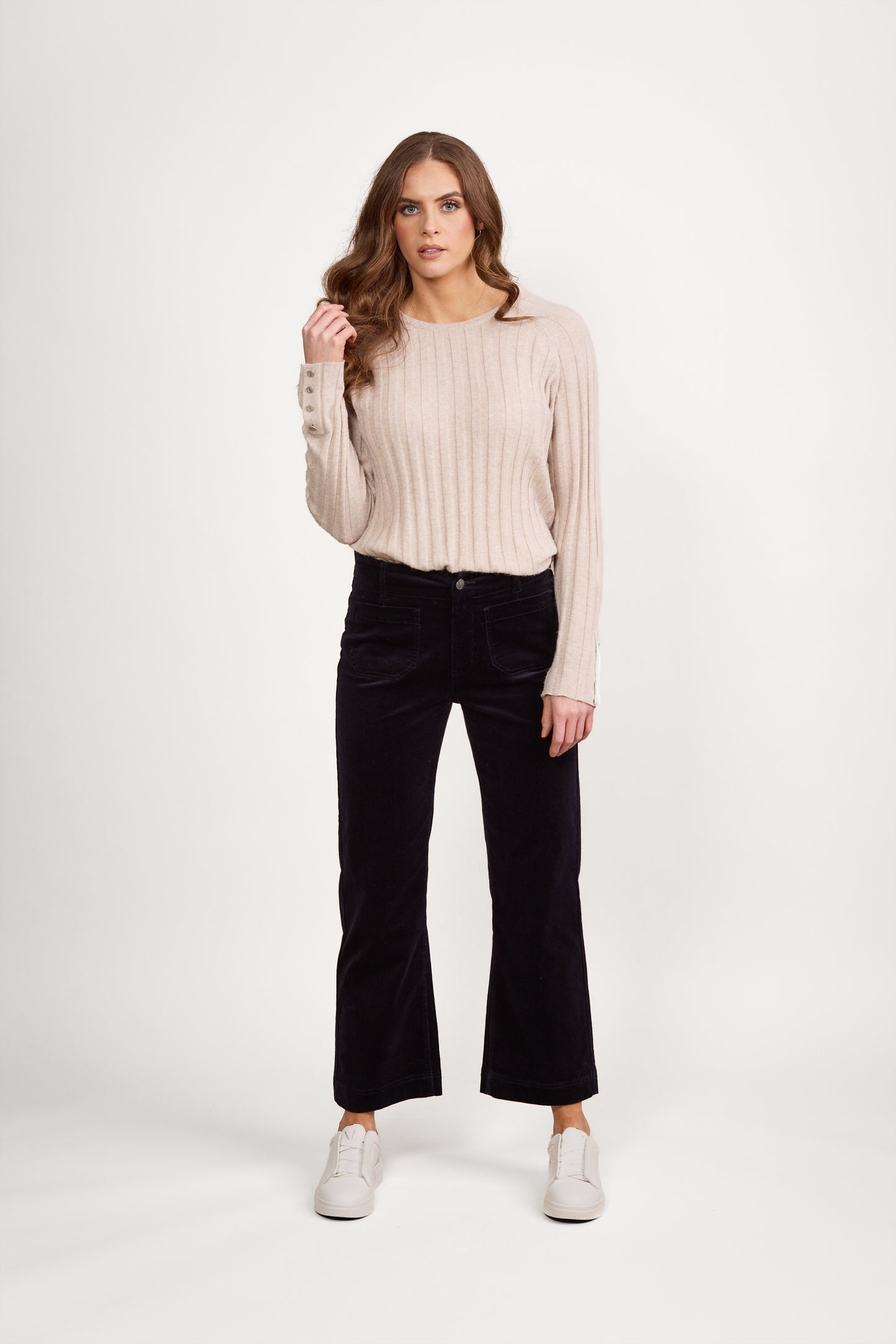 Vassalli - Wide Leg Ankle Grazer Pants - 5995AM - Midnight