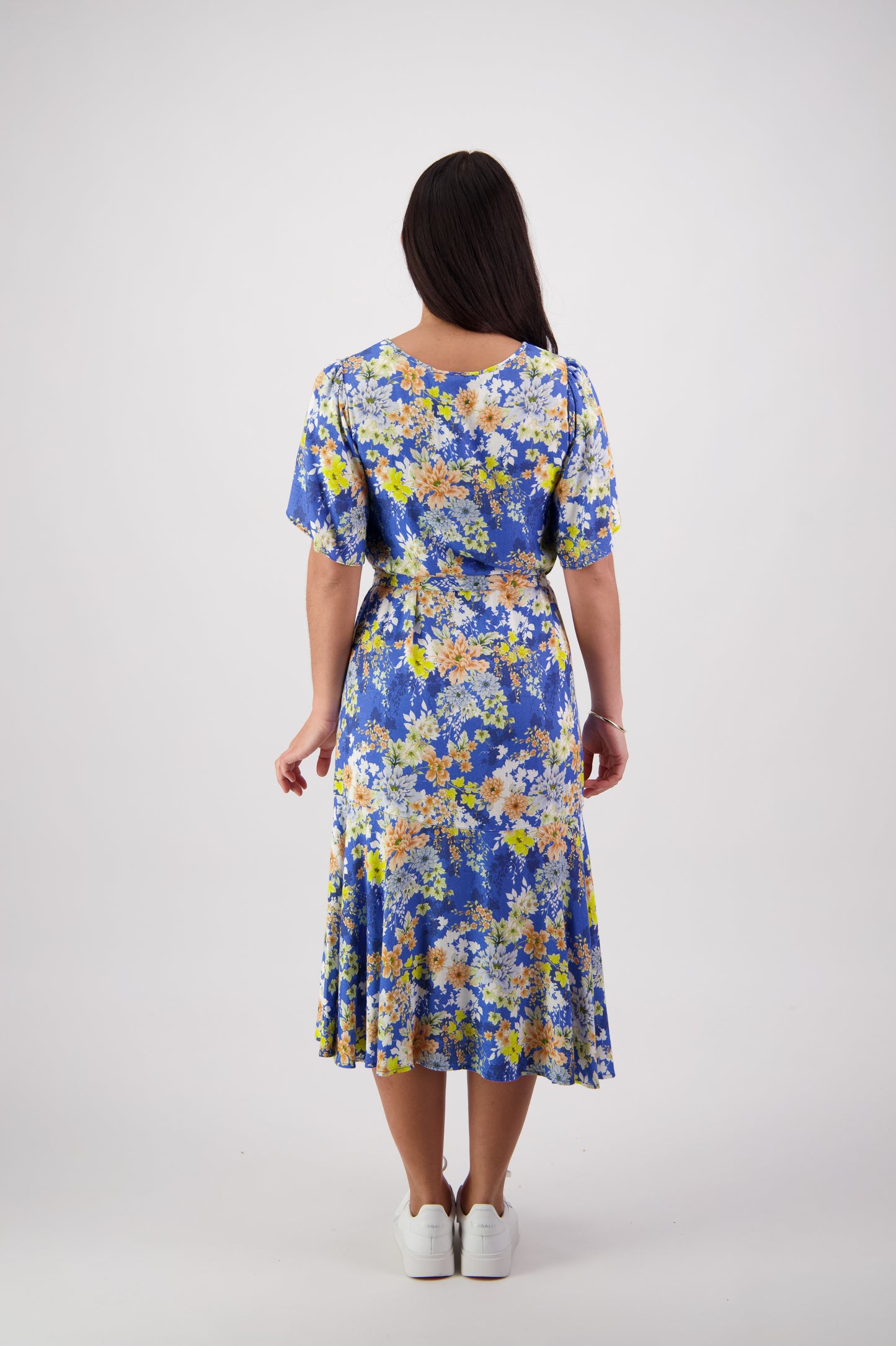 Vassalli - 6089 - Long Dress with Petal Sleeves - Kimono Dream - 50% OFF 1 x 10 left