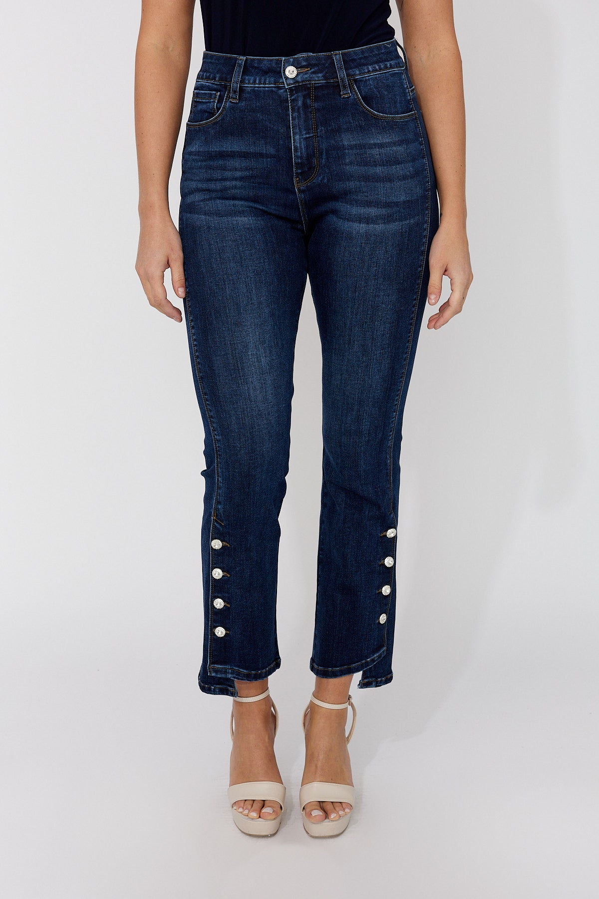 Demin Pant - Dark Blue with buttons