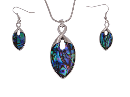 Paua Twist Pendant Set NC2919