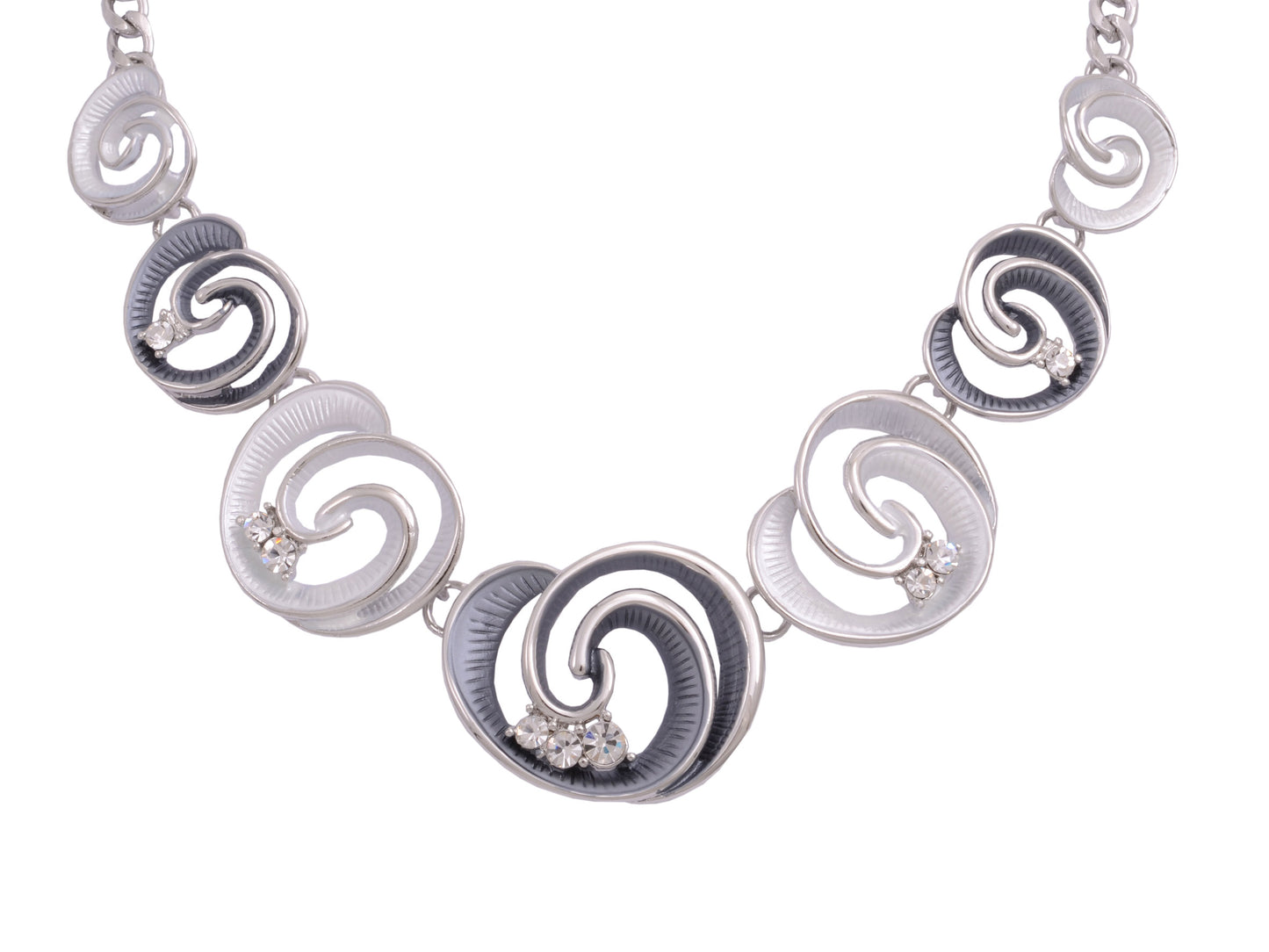 Black/White Koru Beads Necklace NC1997