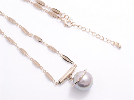 Grey Pearl Long Necklace - NC3416