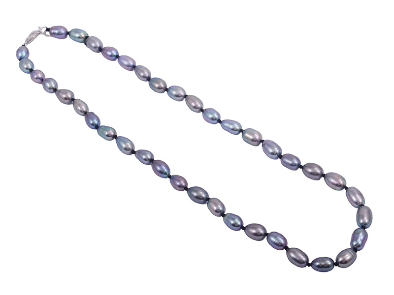Black Premier Oval Pearl Necklace - PL0273