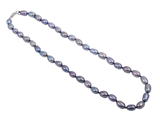 Black Premier Oval Pearl Necklace - PL0273