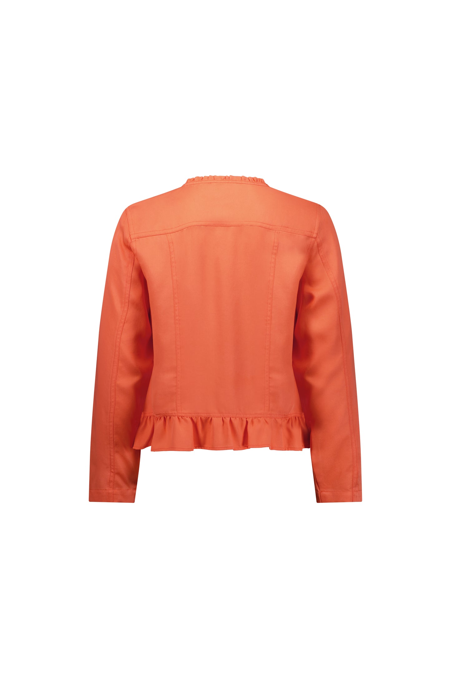 Vassalli - Tencil Jacket with Frill Hem - 2047N - Melon - 40% Off