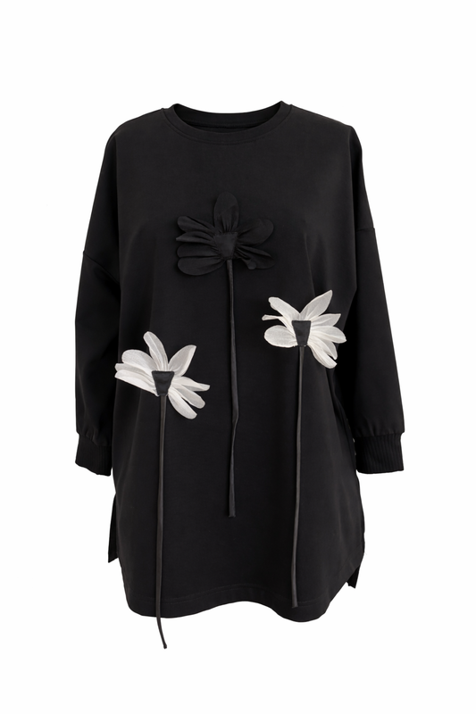 Black Sweatshirt - Winter Garden