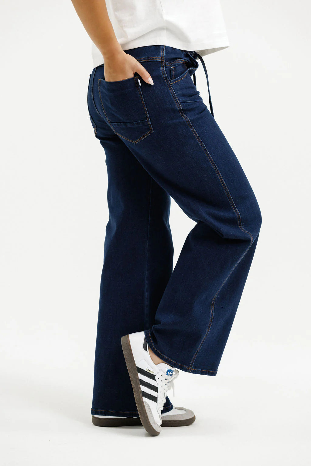 Palazzo Jean Indigo Wash