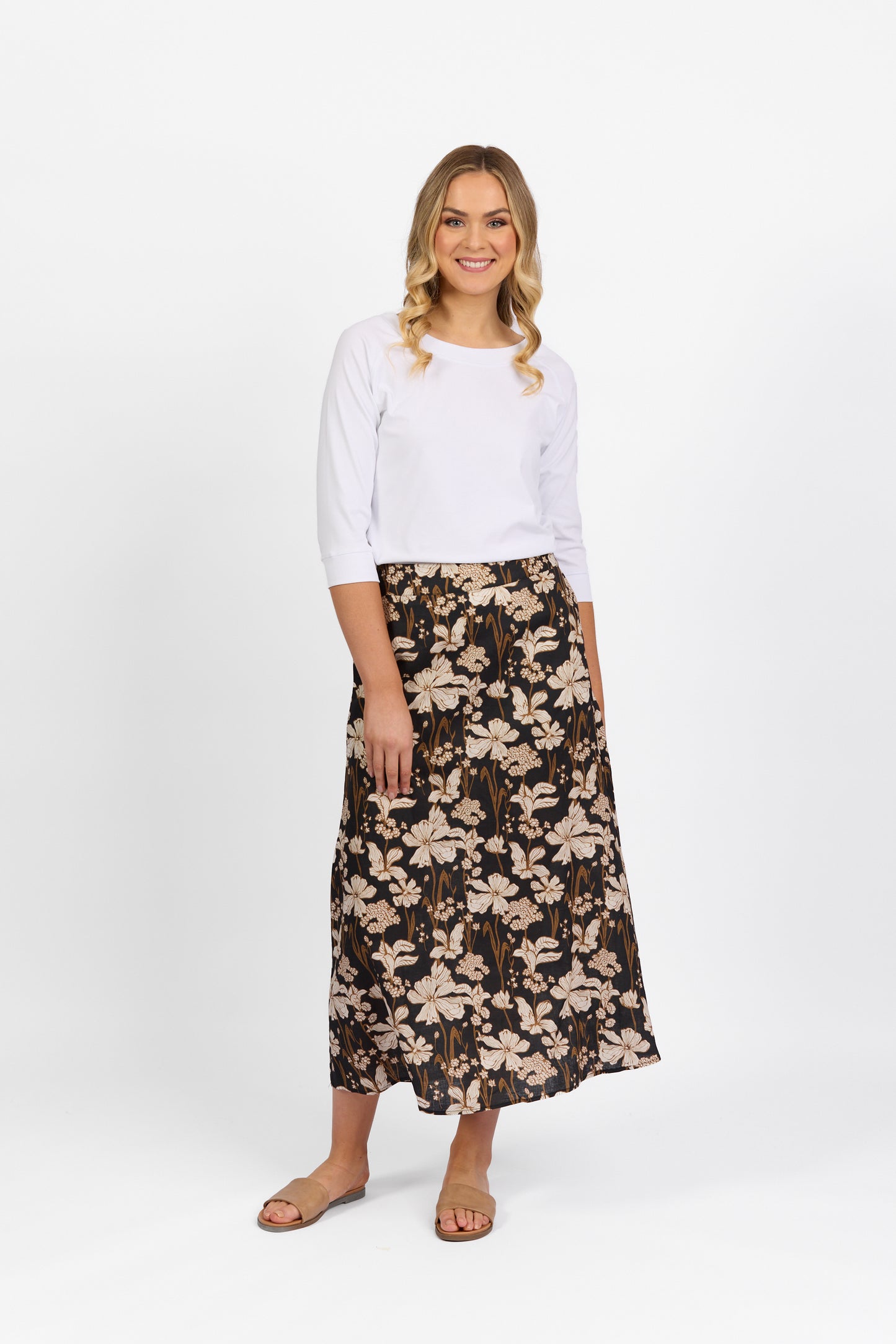 Vassalli - Linen Blend Skirt - 7057 - Roma