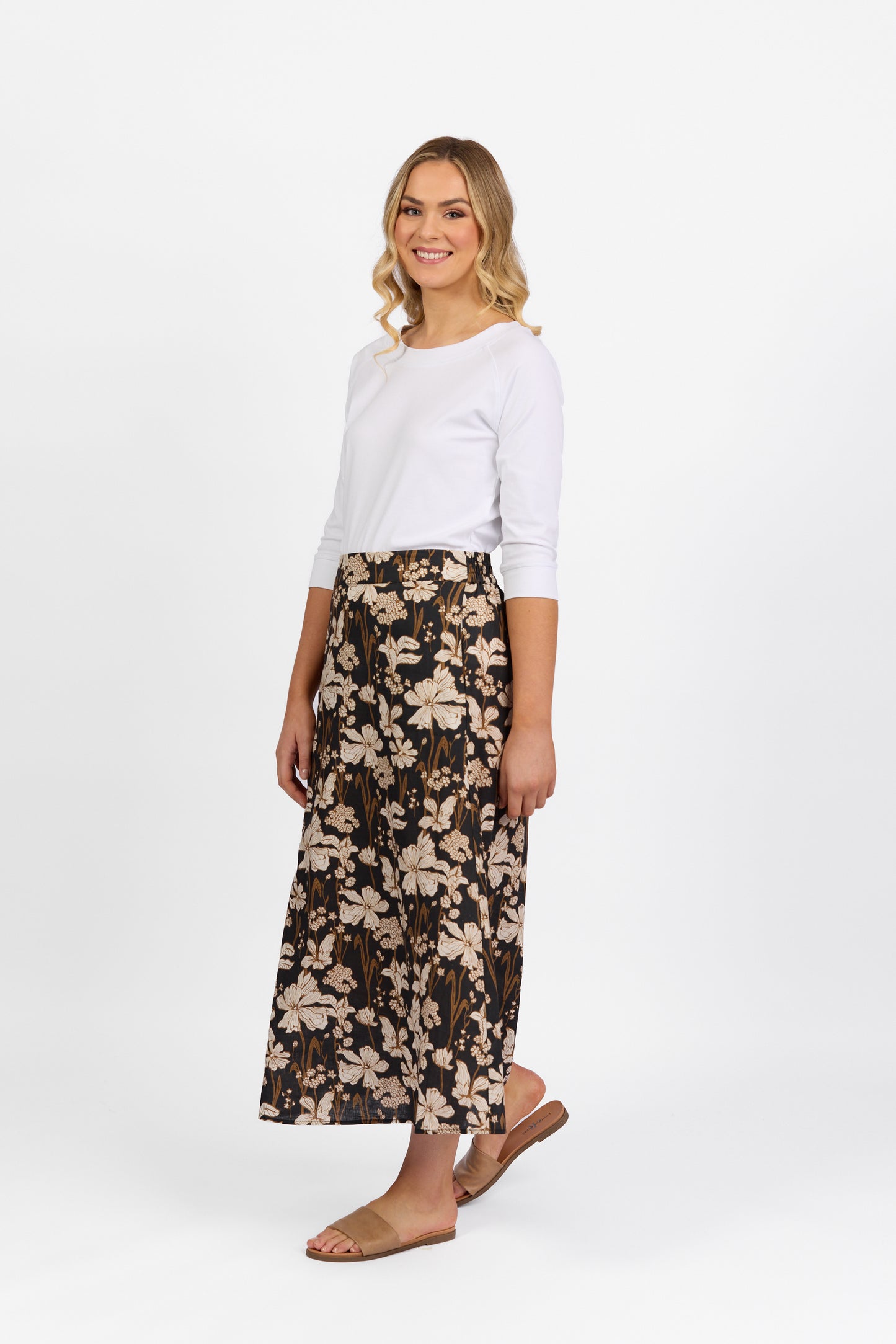 Vassalli - Linen Blend Skirt - 7057 - Roma